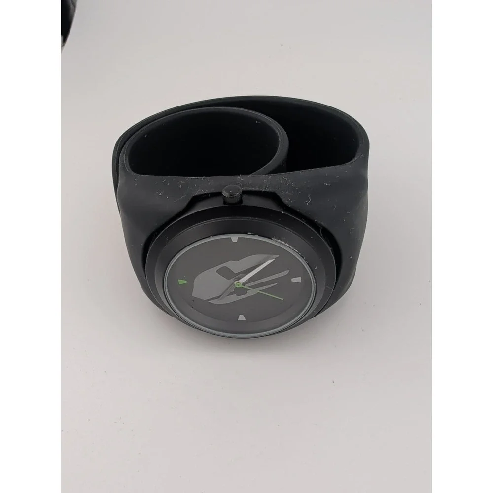 LEGION Men's Watch 42mm Case Black Slap Band- New Battery